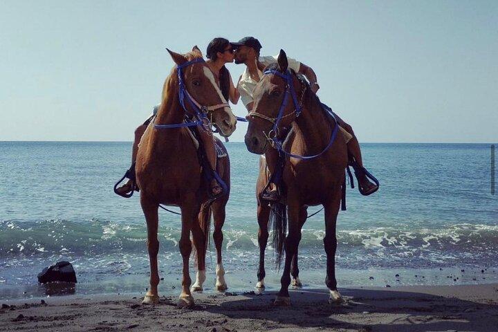 サントリーニ乗馬、ワイン試飲、本格タパスツアー