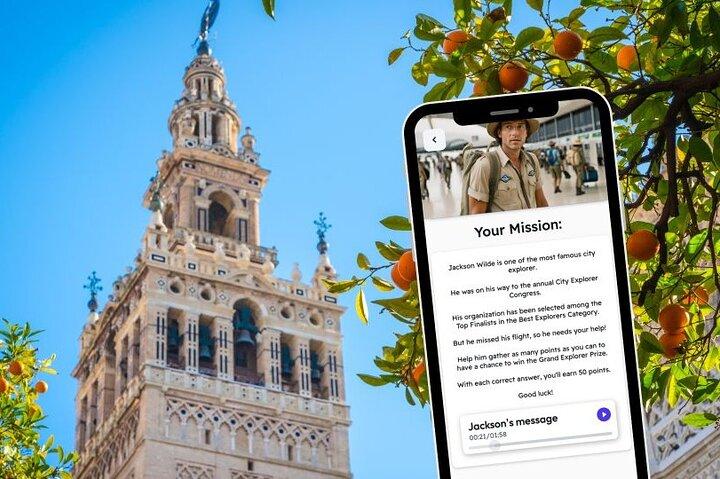 Ontdekkingsspel en stadstour door Sevilla op je telefoon