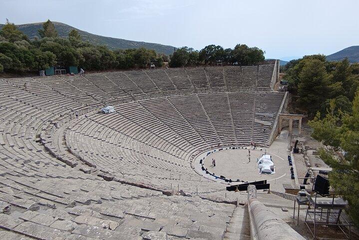 Argolis Privé Tour. Kanaal van Korinthe, Mycene, Nafplion, Epidauros