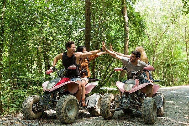 Aventure tout compris en VTT, tyroliennes et cénotes à Cancun