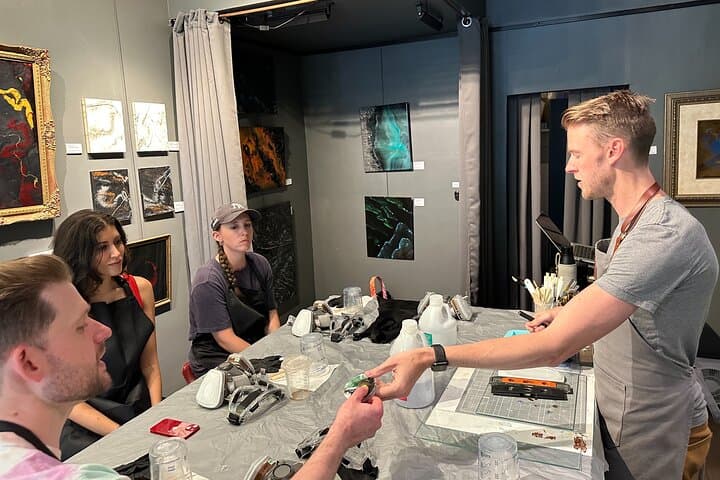 Resin Artwork in a Nolita Artist's Studio