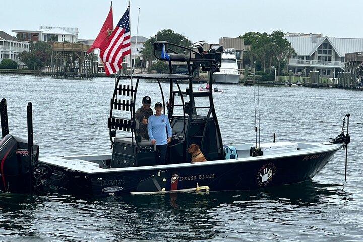 Kustfiske på vattnet i Choctawhatchee Bay