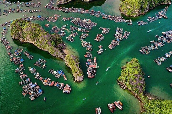 1-daagse boottocht Lan Ha Bay & Viet Hai Ancient Village vanuit Cat Ba
