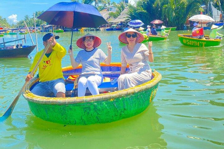 Hoi an Coconut Boat & Hoian antika stadsrundtur från Danang eller Hoian