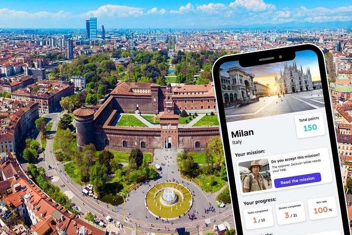 Ontdekkingsspel en stadstour door Milaan op je telefoon