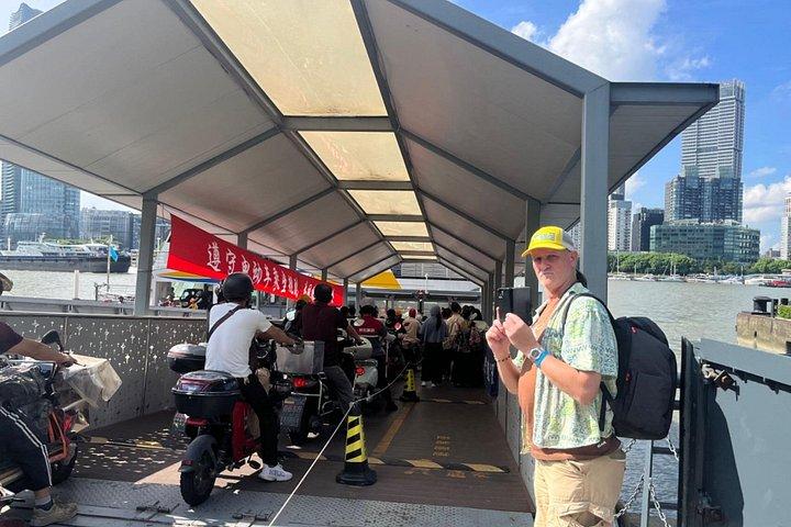 4時間の上海ツアー： 食、文化、観光、サイクリング、フェリー