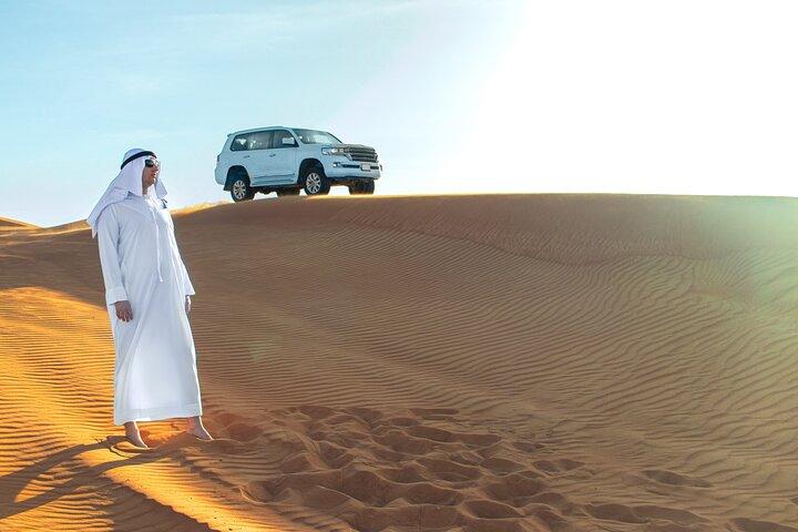 Doha Desert Excursion Dune Bashing Sandboarding Camel Ride