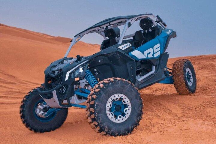 朝砂漠サファリ+砂乗りラクダ乗り込みATV