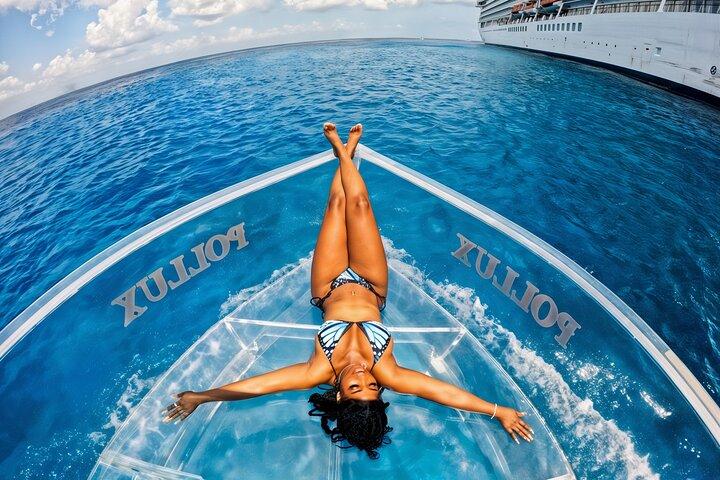 Entdecken Sie Cozumel in einem transparenten Boot!