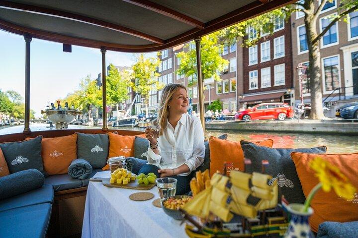 Tour storico di Amsterdam su una barca classica da salone