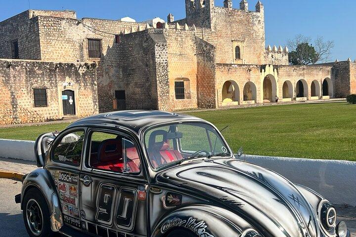 Privat VW Beetle Tour till Chichen Itza, Cenote & Valladolid