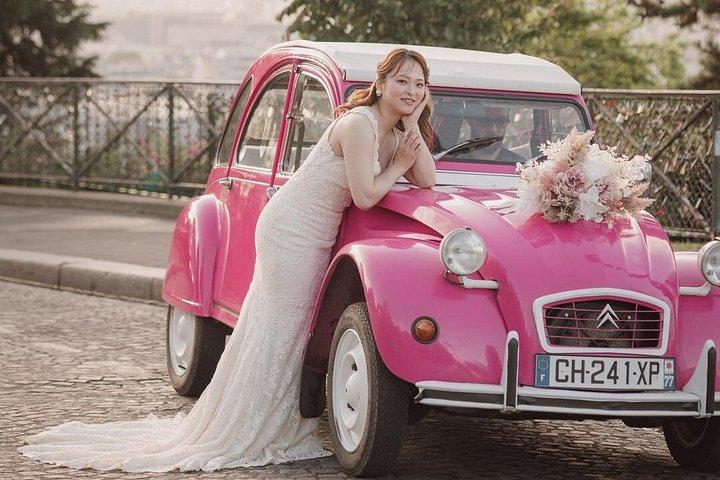 Visite guidée privée de 2 heures dans une Citroën 2CV rose