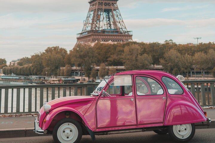 ピンクのシトロエン 2CV で行くパリの 1 日プライベート ツアー