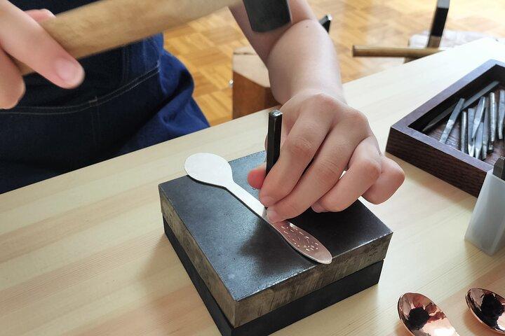 京都で純銀スプーン作り体験