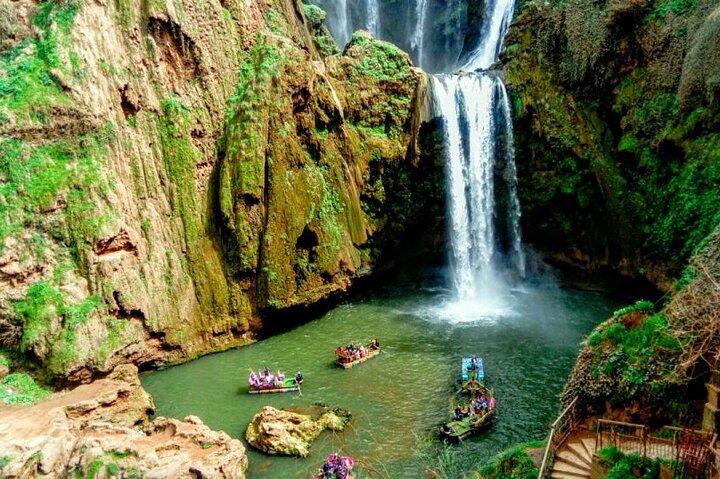 Explore Ouzoud waterfalls Marrakech Guided Hike & Boat Experience