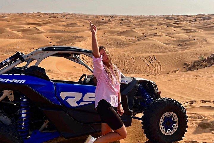 Premium Desert safari With Dune buggy camel ride BBQ dinner