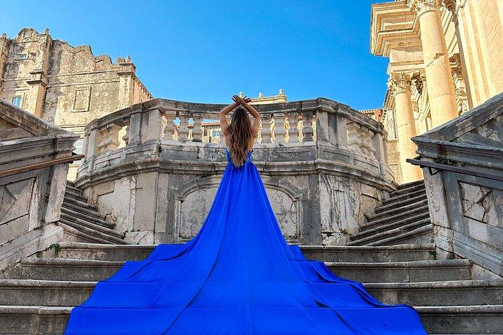 ドゥブロヴニクでの空飛ぶドレスの写真撮影