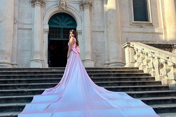ドゥブロヴニクでの空飛ぶドレスの写真撮影