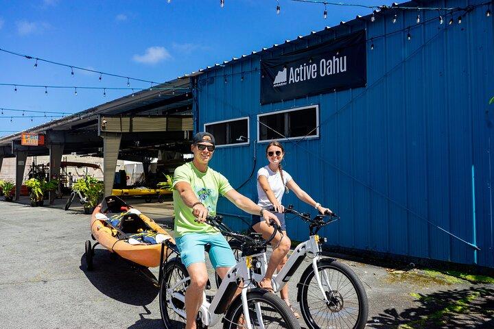 Guidet e-cykel- og kajaktur til Mokulua-øerne i Kailua, Oahu
