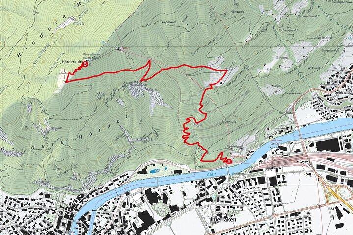 Interlaken: Summit Harder Kulm com um atleta suíço