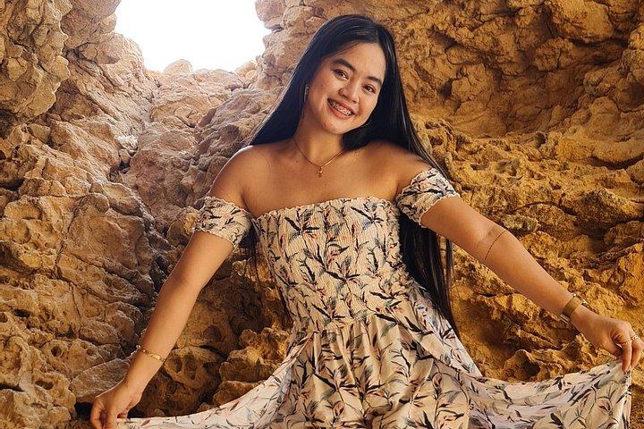 ロマンチックな洞窟＆海岸の美しさ-ワディシャブ、シンクホール＆フィンズビーチ