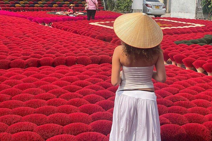 Incense Village, Hat Making & Lacquer Artisan Small Group Hanoi