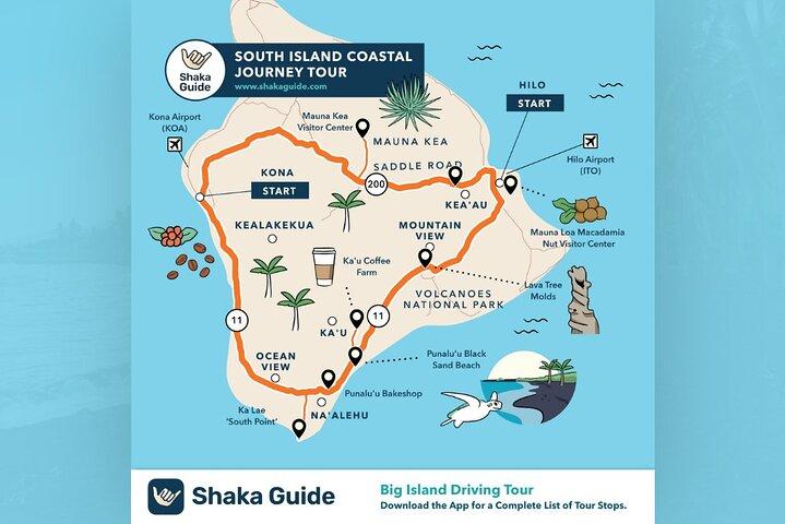 Big Island : tour guidato autonomo del circuito costiero dell'Isola del Sud