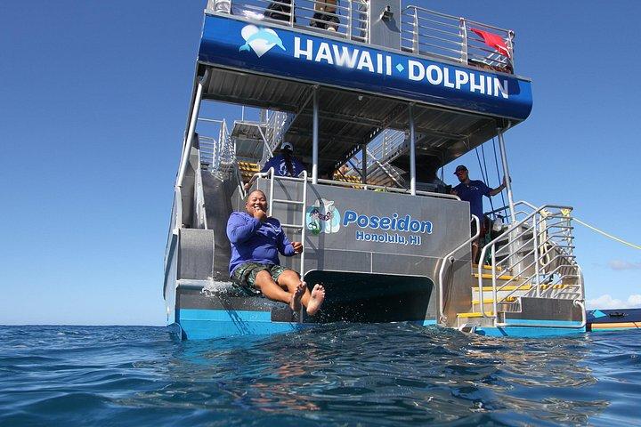 Swim with Dolphins Catamaran with Waterslide & Lunch on Oahu