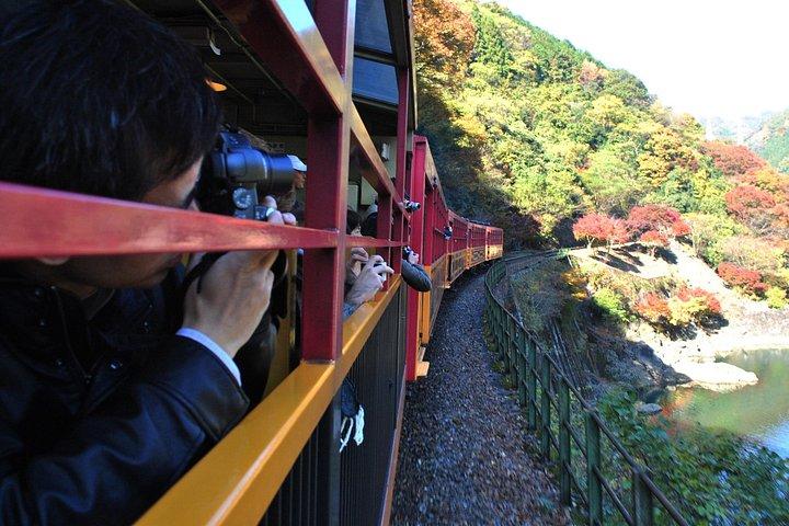 嵯峨野ロマンチック列車乗車オプション付き嵐山ウォーキングツアー