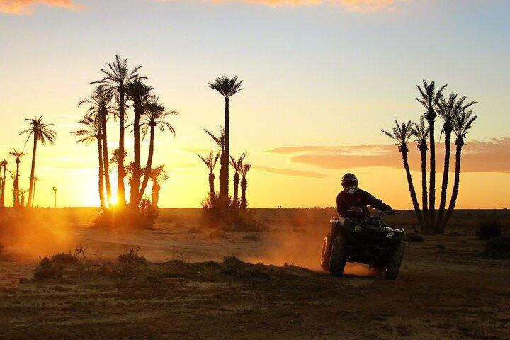 Fyrhjuling och kamelfärd i Marrakech Palmeraie