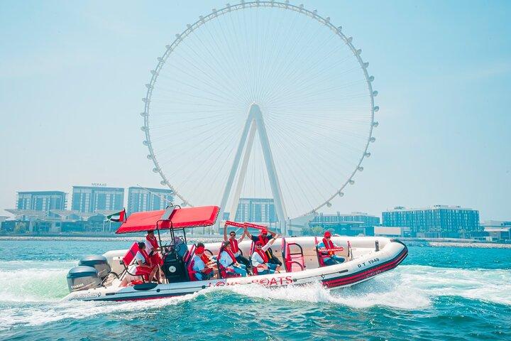 Dubai Speedboat Tour: JBR Skyline, Atlantis, Burj AlArab Optioneel