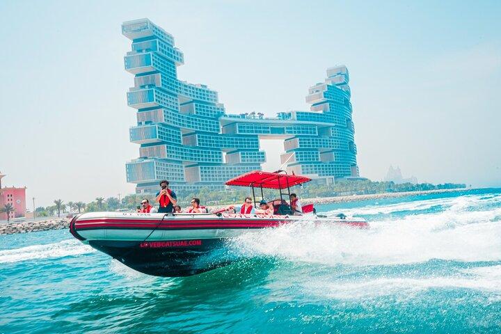 Dubai Speedboat Tour: JBR Skyline, Atlantis, Burj AlArab Optioneel