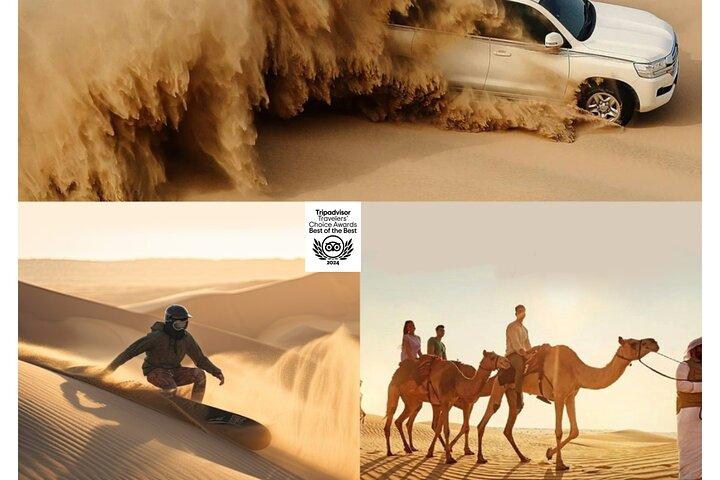 Doha Desert Safari Dune bashing, Sandboarden, CamelRide, Binnenzee
