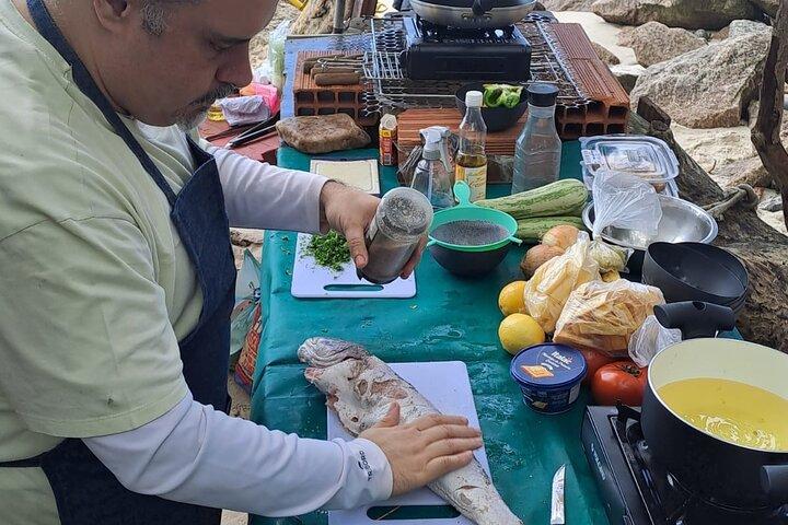 リオでカイピリーニャ無制限のブラジルシーフードバーベキュー3時間