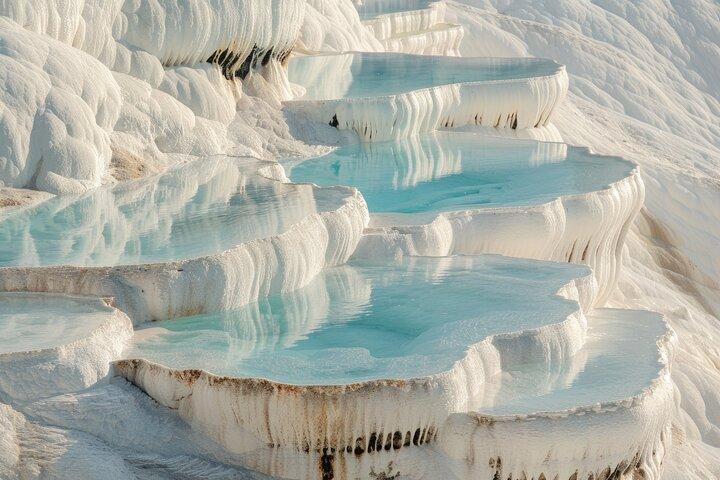 Pamukkale Day Tour fra Antalya med drop off i Kusadasi