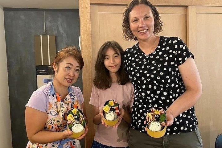 Making a bento box with cute character look in Japan