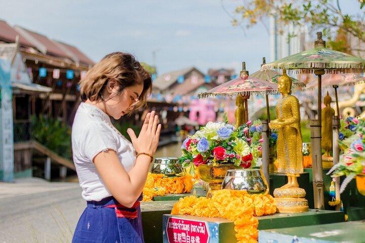 パタヤ水上マーケットチケット（4つの地域を巡るタイ文化）