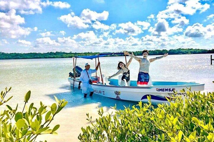 Las Coloradas Geweldig roze meer en Rio Lagartos vanuit Tulum