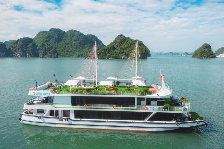 MEILLEURE VENTE - Croisière d'une journée à Halong 5 étoiles : déjeuner buffet et jacuzzi