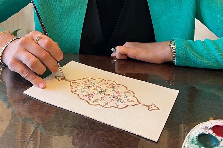 Turkish Marbling Paper,Tile, Illumination,Miniatur Workshops