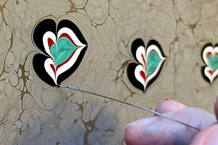 Turkish Marbling Paper,Tile, Illumination,Miniatur Workshops