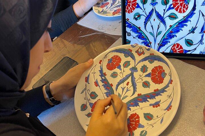 Turkish Marbling Paper,Tile, Illumination,Miniatur Workshops