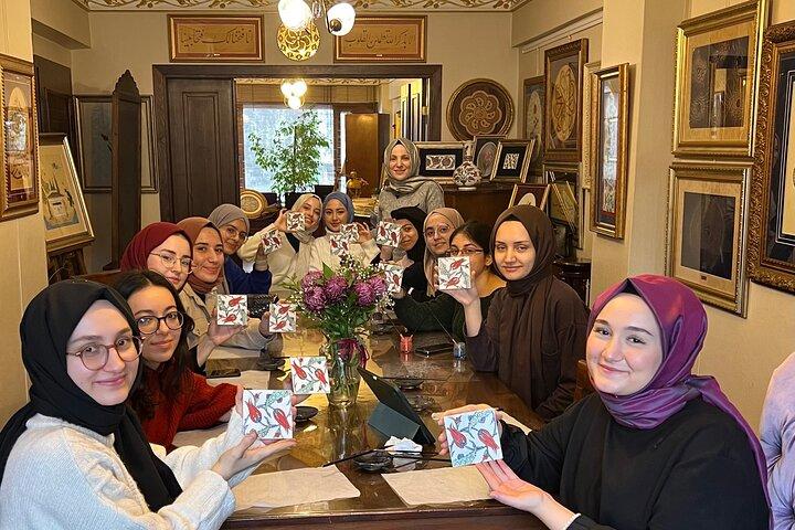 Turkish Marbling Paper,Tile, Illumination,Miniatur Workshops