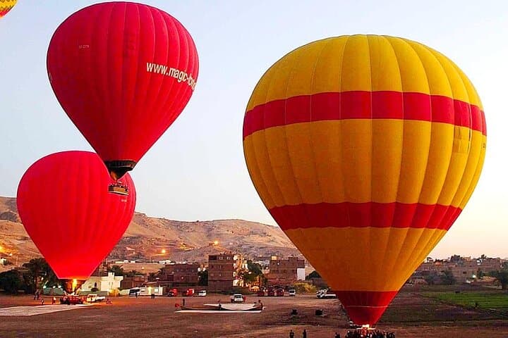 Sun rise Hot Air Balloon Journey Over Luxor
