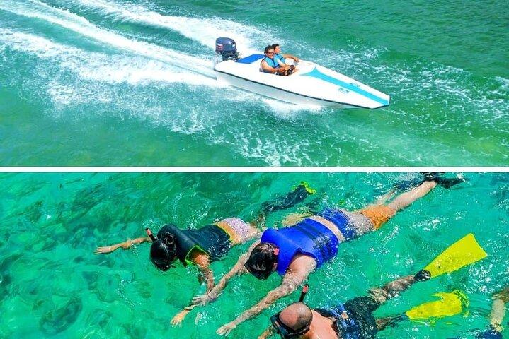 Privat aktivitet speedbådstur og snorkling i Punta Cana