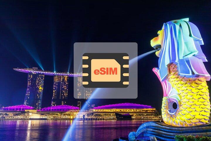 eSIM 4G/5G Data for Asien 8 Områder Singapore Thailand MY VN HK TW