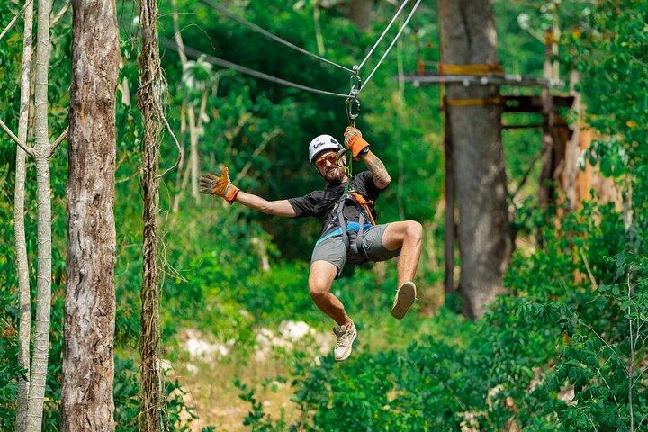 Aventura de Adrenalina, Tirolesa, Cuatrimoto y Cenote Maya