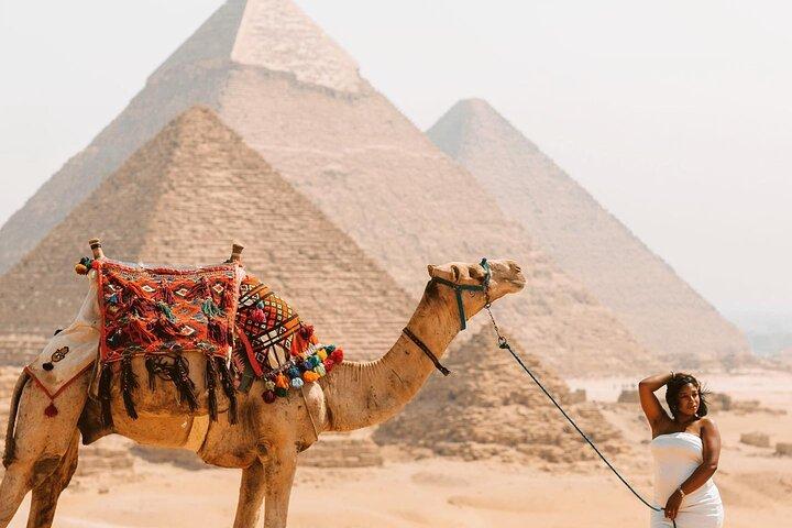 Pyramides de Gizeh, Sphinx, déjeuner, chameau, pyramide d'intérieur