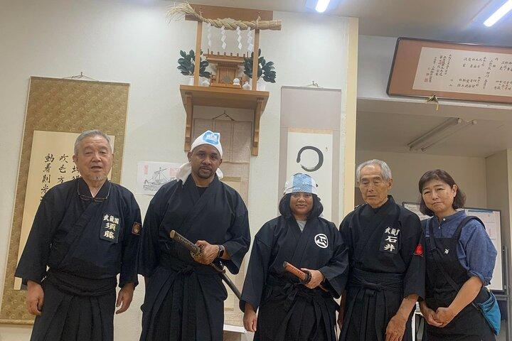 Samurai Sword Training and Katazome Dyeing Experience in Tokyo