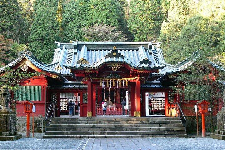 富士山箱根神社、大涌谷英語バスツアーまたは少人数
